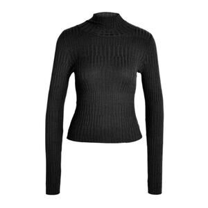 New NOISY MAY Women's Black Nancy Long Sleeve High Neck Sweater Size S